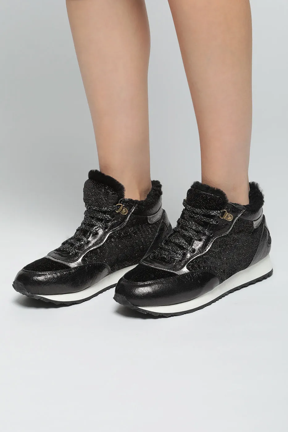 Merino Wool Fur Lined Sneakers