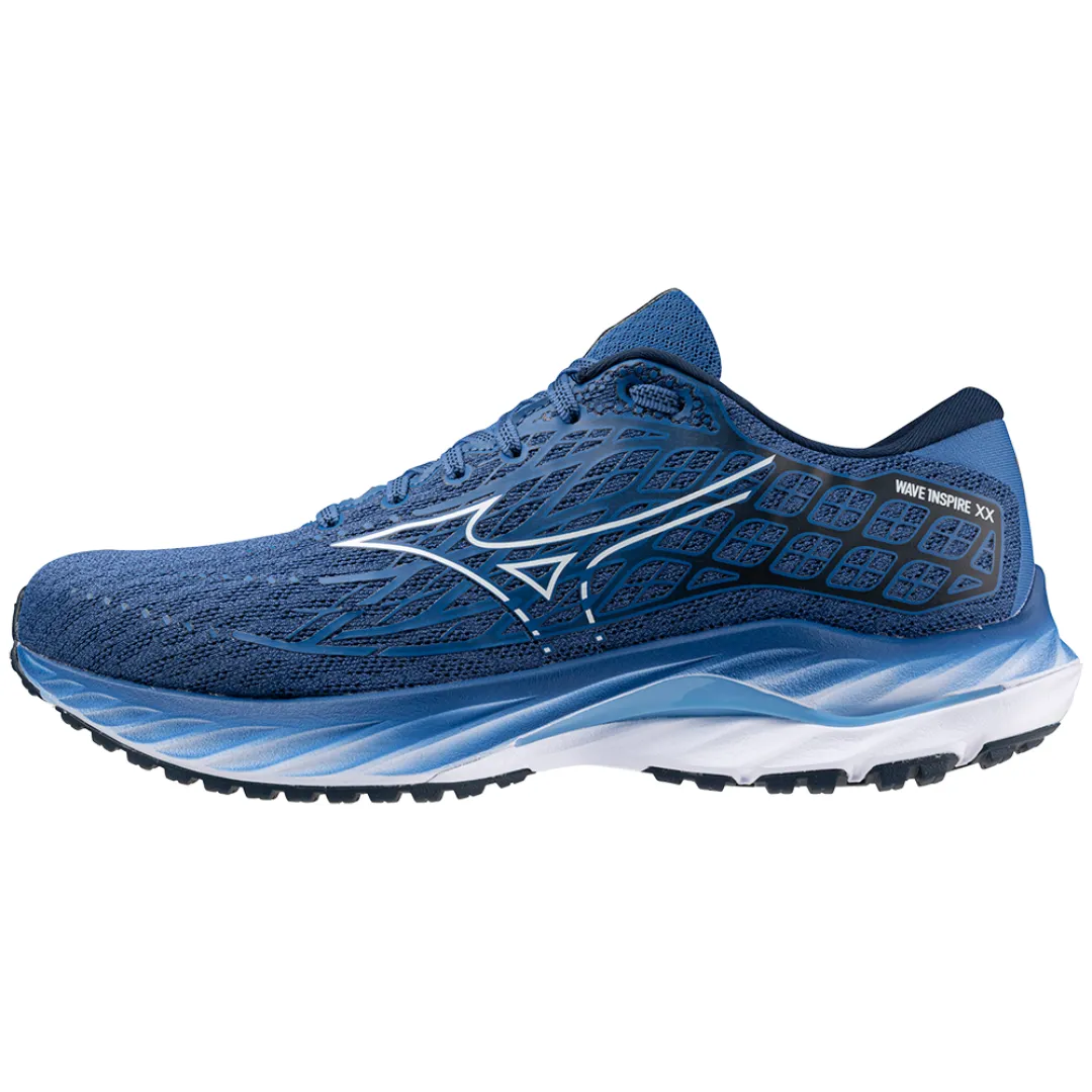 Mizuno Men's Wave Inspire 20 2E - Federal Blue/White/Alaskan Blue