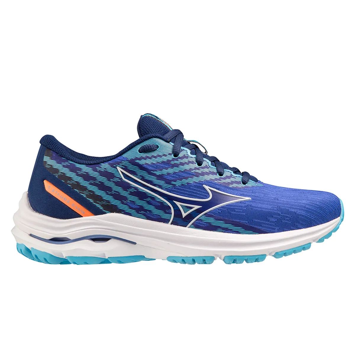 Mizuno Wave Equate 7 Womens | Dblue/white/neonflame