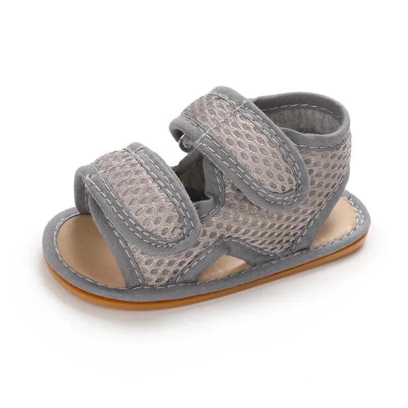 New Summer Baby Sandals Infant Girl Non-slip Rubber Sole Net Flat Heel Garden Girl Sandals - BGSD50783