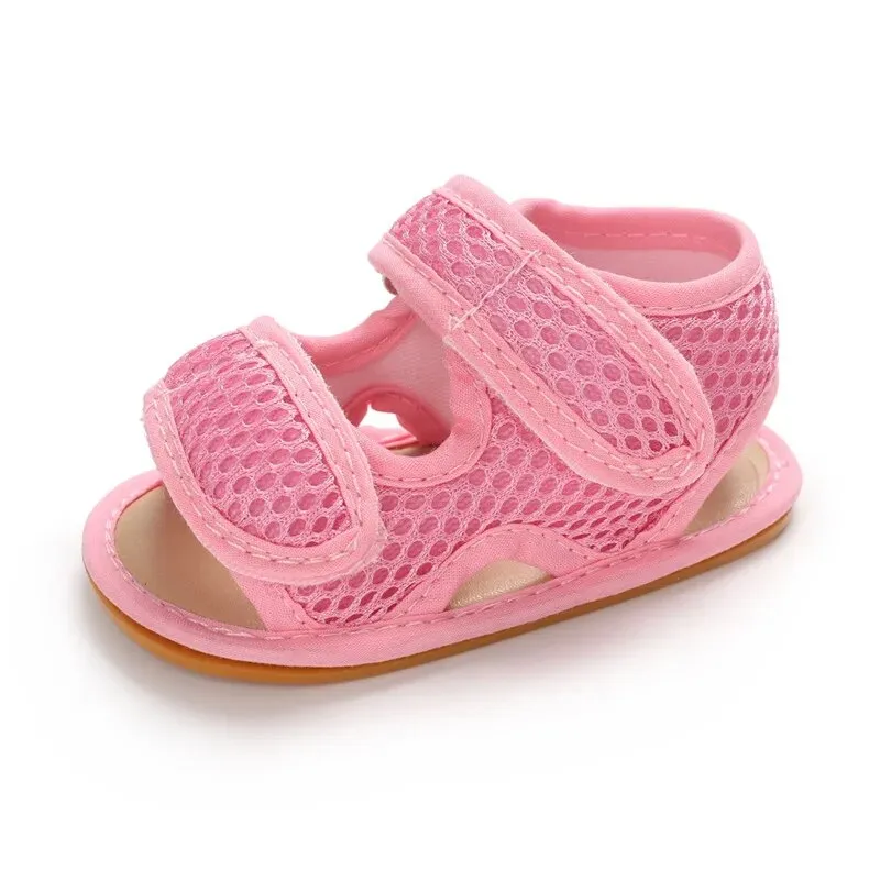 New Summer Baby Sandals Infant Girl Non-slip Rubber Sole Net Flat Heel Garden Girl Sandals - BGSD50783