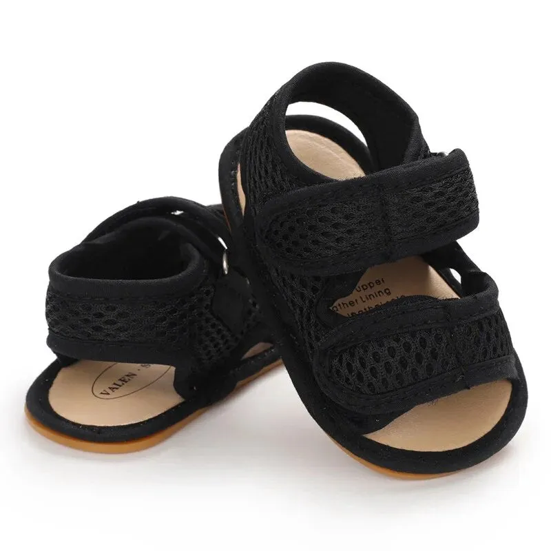 New Summer Baby Sandals Infant Girl Non-slip Rubber Sole Net Flat Heel Garden Girl Sandals - BGSD50783