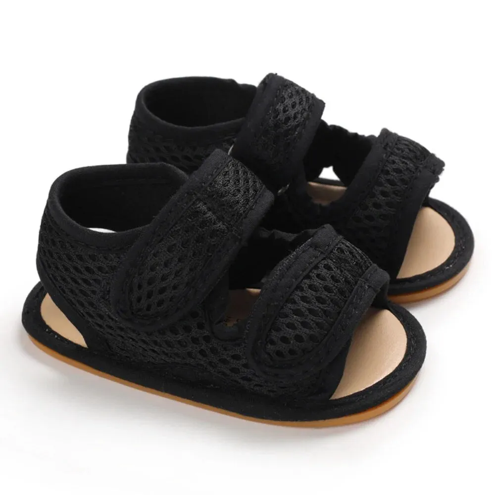 New Summer Baby Sandals Infant Girl Non-slip Rubber Sole Net Flat Heel Garden Girl Sandals - BGSD50783