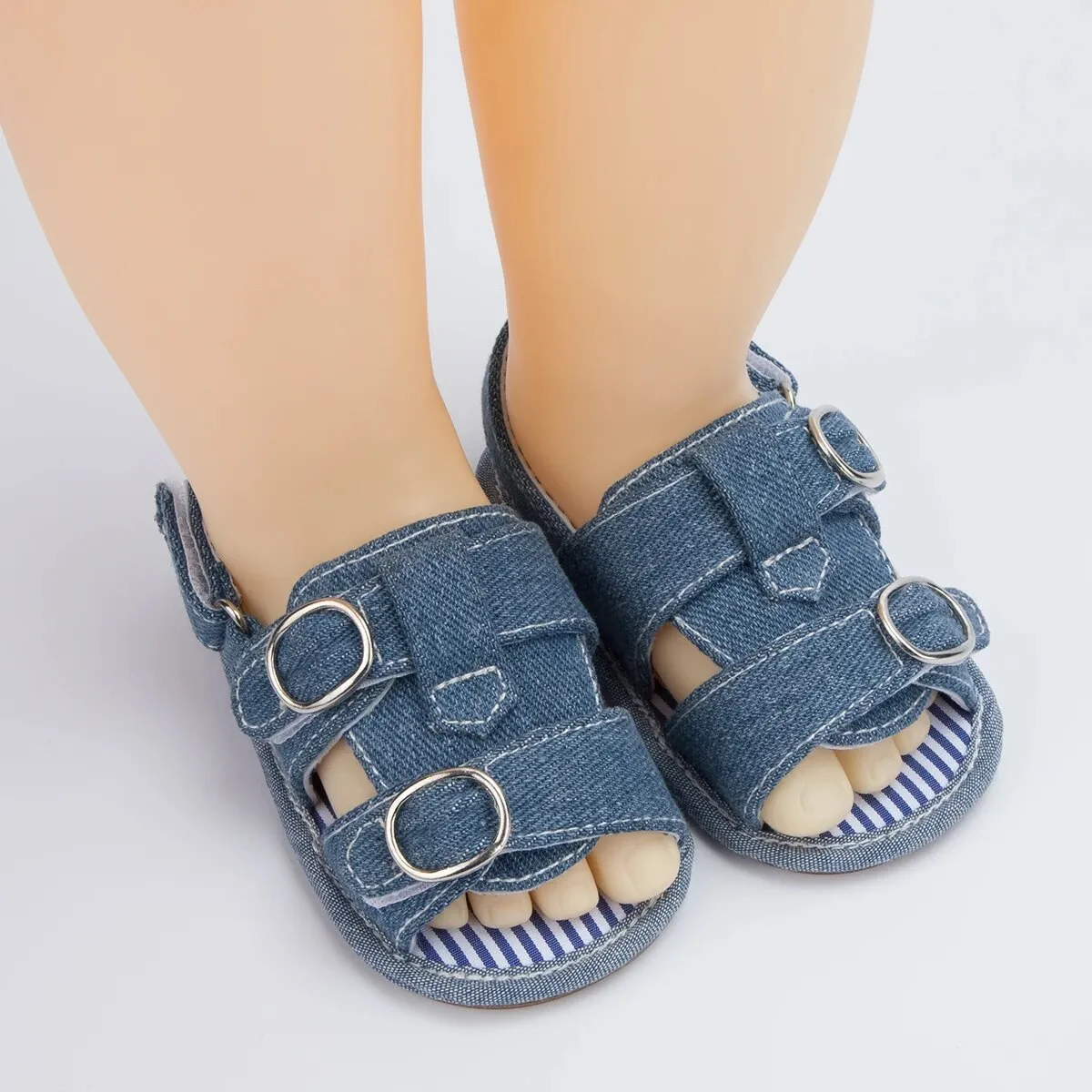 New Summer Baby Sandals Infant Girl Non-slip Rubber Sole Net Flat Heel Garden Girl Sandals - BGSD50783