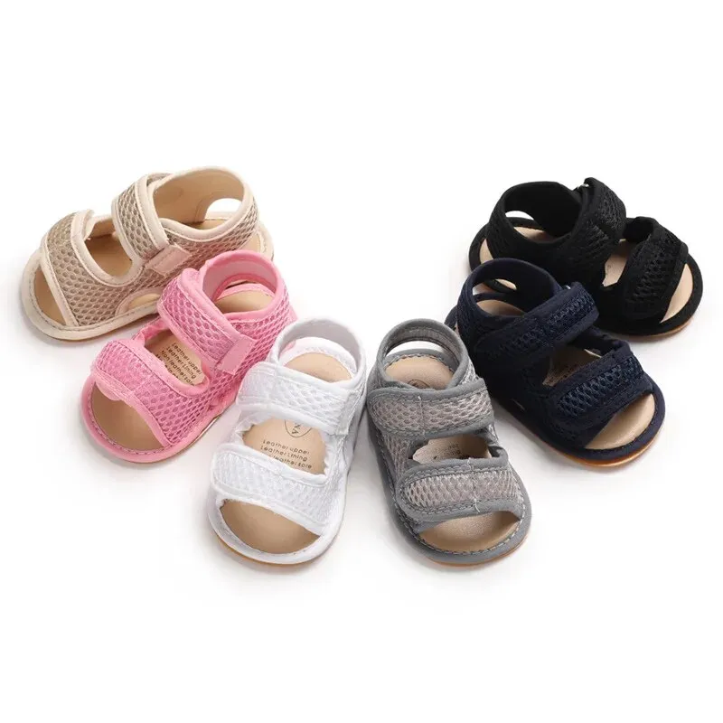 New Summer Baby Sandals Infant Girl Non-slip Rubber Sole Net Flat Heel Garden Girl Sandals - BGSD50783