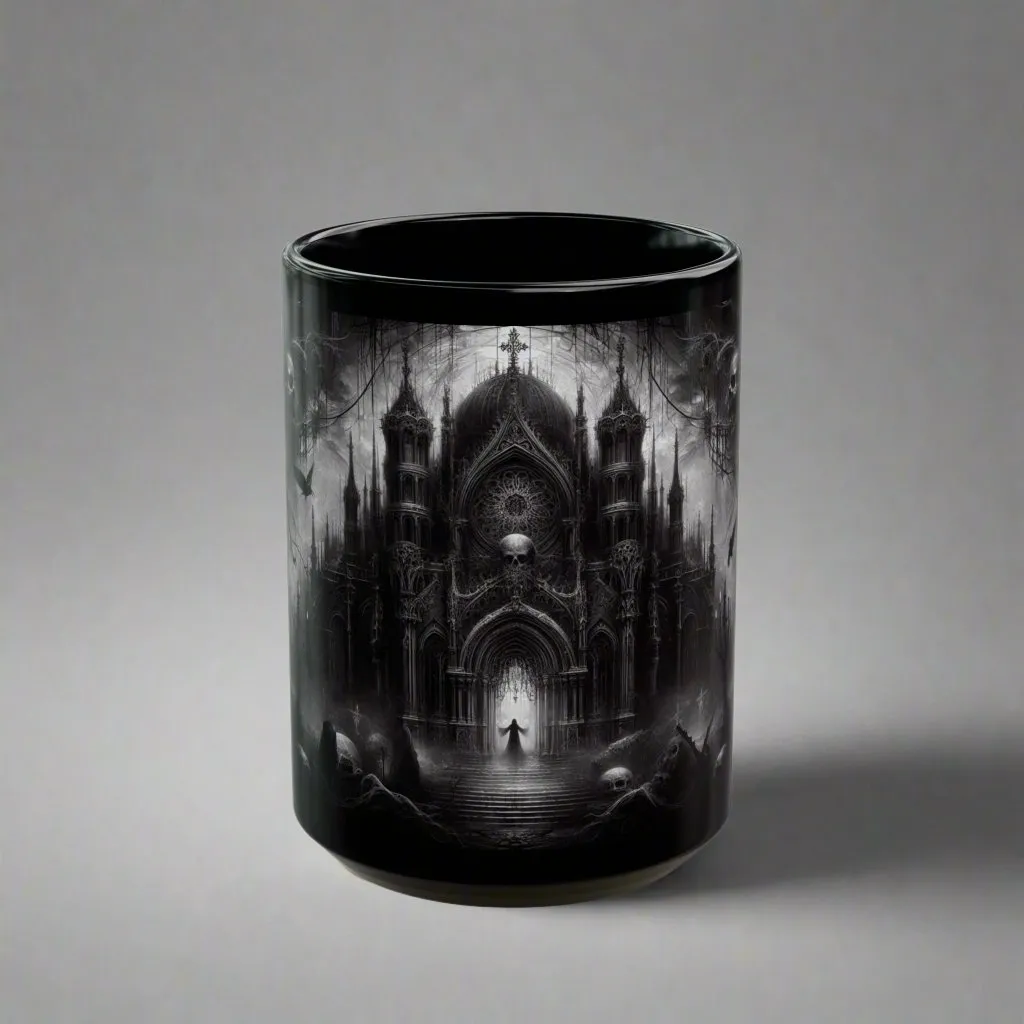 Nightfall Whisper Gothic Mug – Unleash the Elegance of Darkness in Every Sip