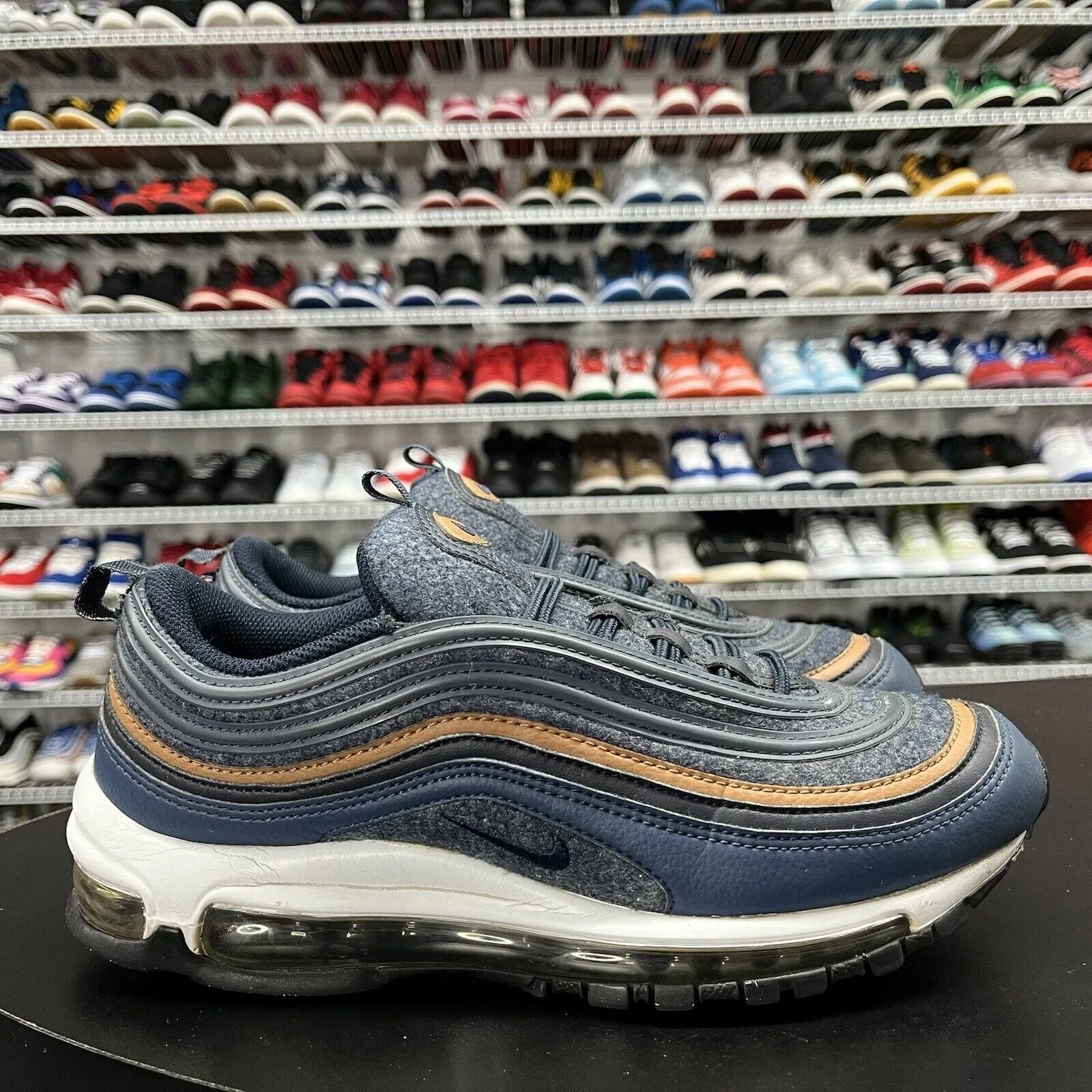 Nike Air Max 97 Premium Wool Thunder Blue 312834-400 Men's Size 8