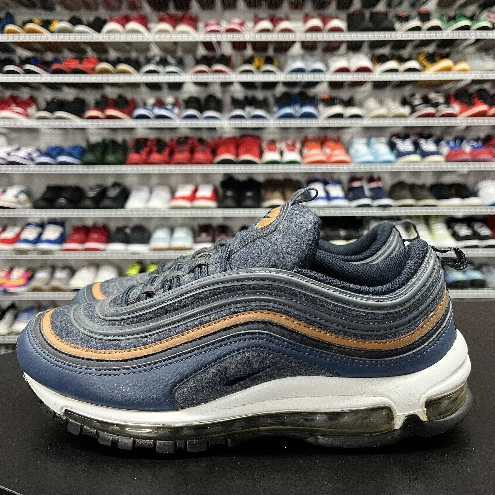 Nike Air Max 97 Premium Wool Thunder Blue 312834-400 Men's Size 8