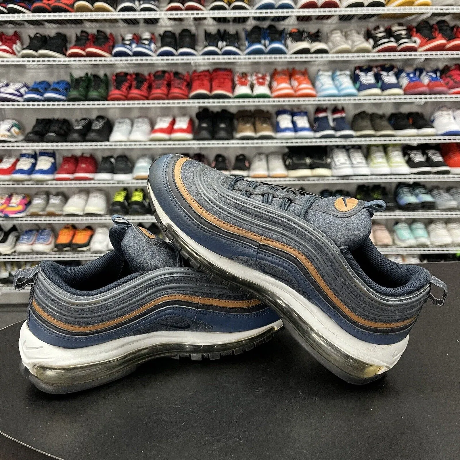 Nike Air Max 97 Premium Wool Thunder Blue 312834-400 Men's Size 8