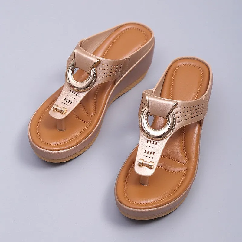 OCW Platform Orthopedic Sandals For Women Waterproof Comfy Arch Support Beach Flip-flops