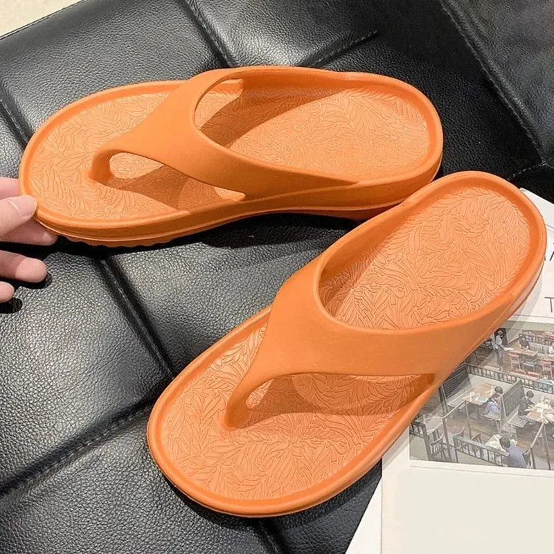 OCW Women Slippers EVA Breathable Lightweight Home Clip Toe Flip Flop Summer