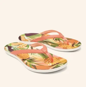 Olukai Women's Ho'opio Hau Shell Coral/Pineapple 20437VLPZ