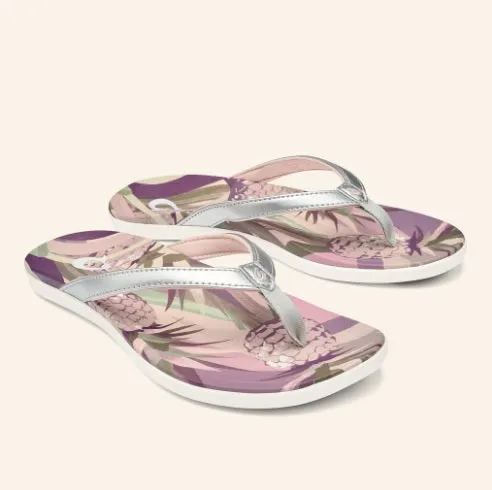 Olukai Women's Ho'opio Hau Silver/Pineapple 204372KPZ