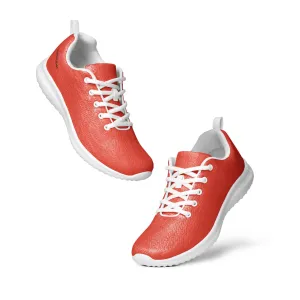 Orange Men’s Athletic Shoes, Solid Orange Color Modern Breathable Lightweight Men’s Athletic Shoes (US Size: 5-13)