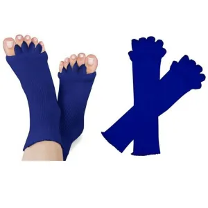 Pair of Foot Alignment Socks Choice of Colour to Relieve Foot Pain, Blue