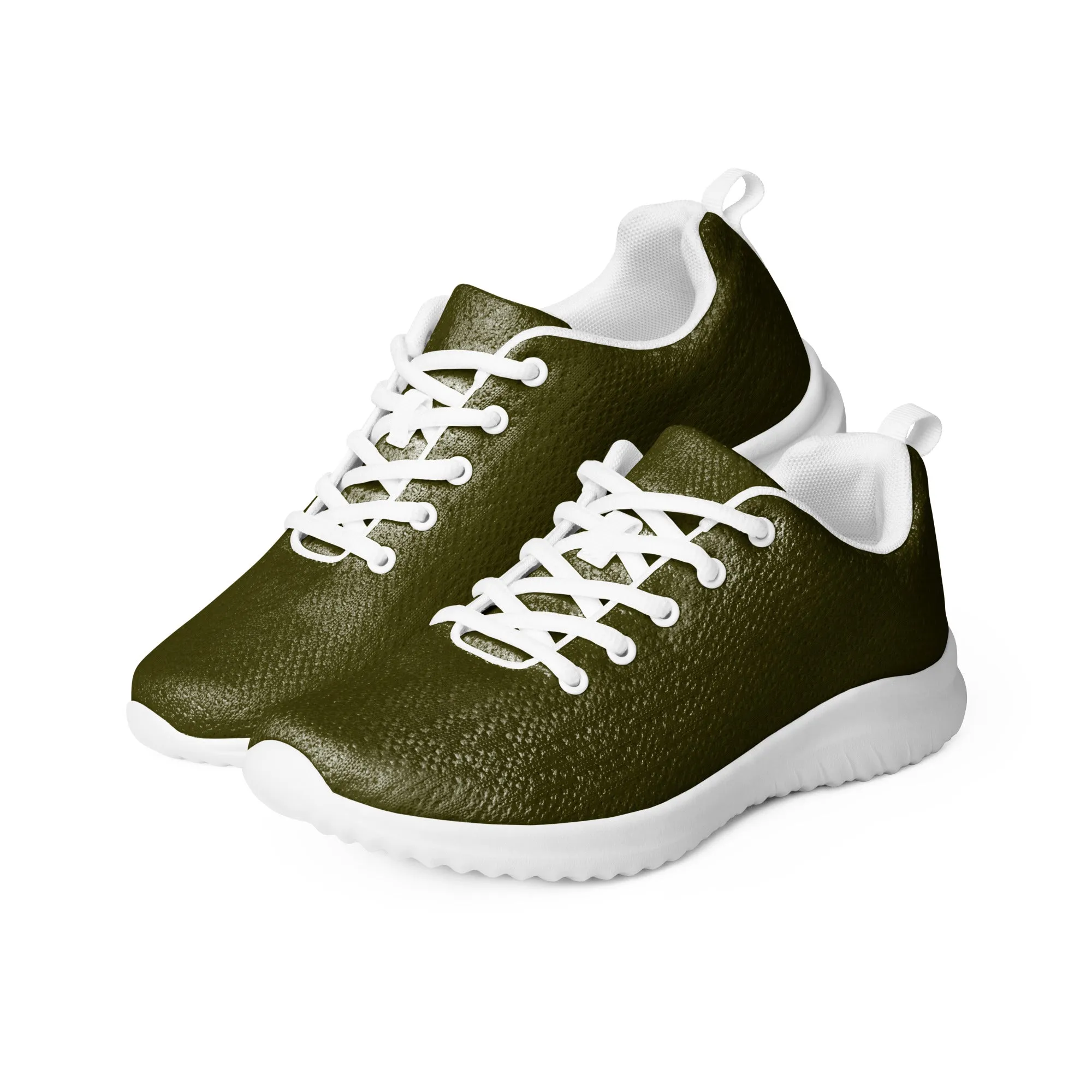 Pine Green Color Men's Sneakers, Solid Color Modern Breathable Lightweight Men’s Athletic Shoes (US Size: 5-13)