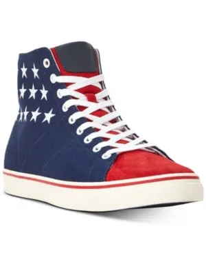 Polo Ralph Lauren Mens Solomon High Top Sneakers - Red/Navy