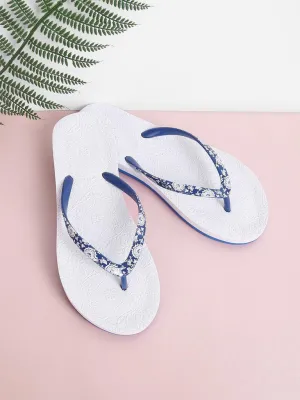 Porcelain Print Flip Flops