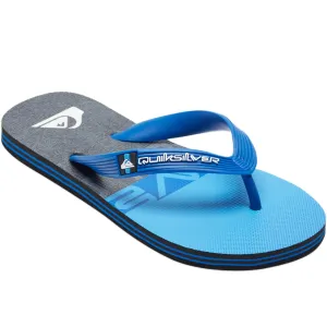 Quiksilver Kids Molokai Panel Flip Flops - Black/Blue