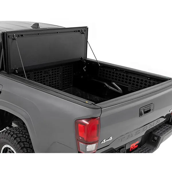 Rough Country Hard Tri-Fold Flip Up Bed Cover | 2016-2023 Toyota Tacoma