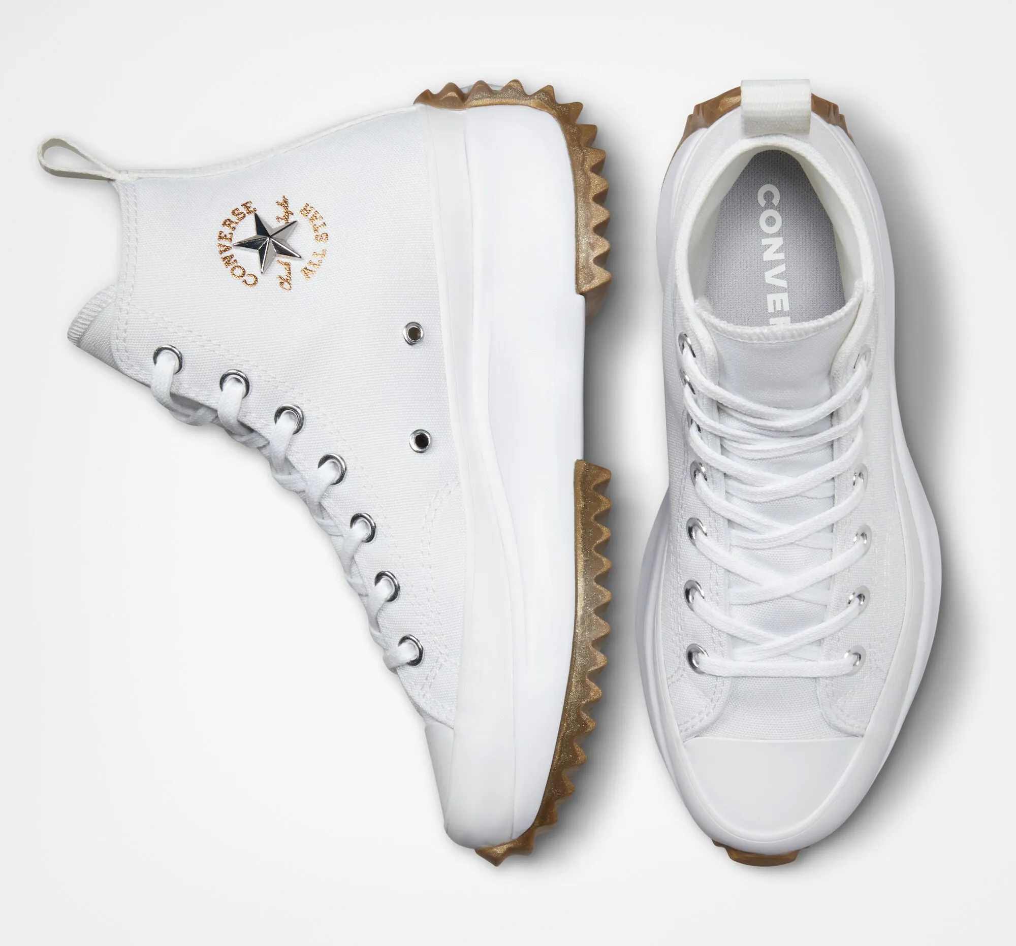 Run Star Hike Hi Sneakers Metallic Details