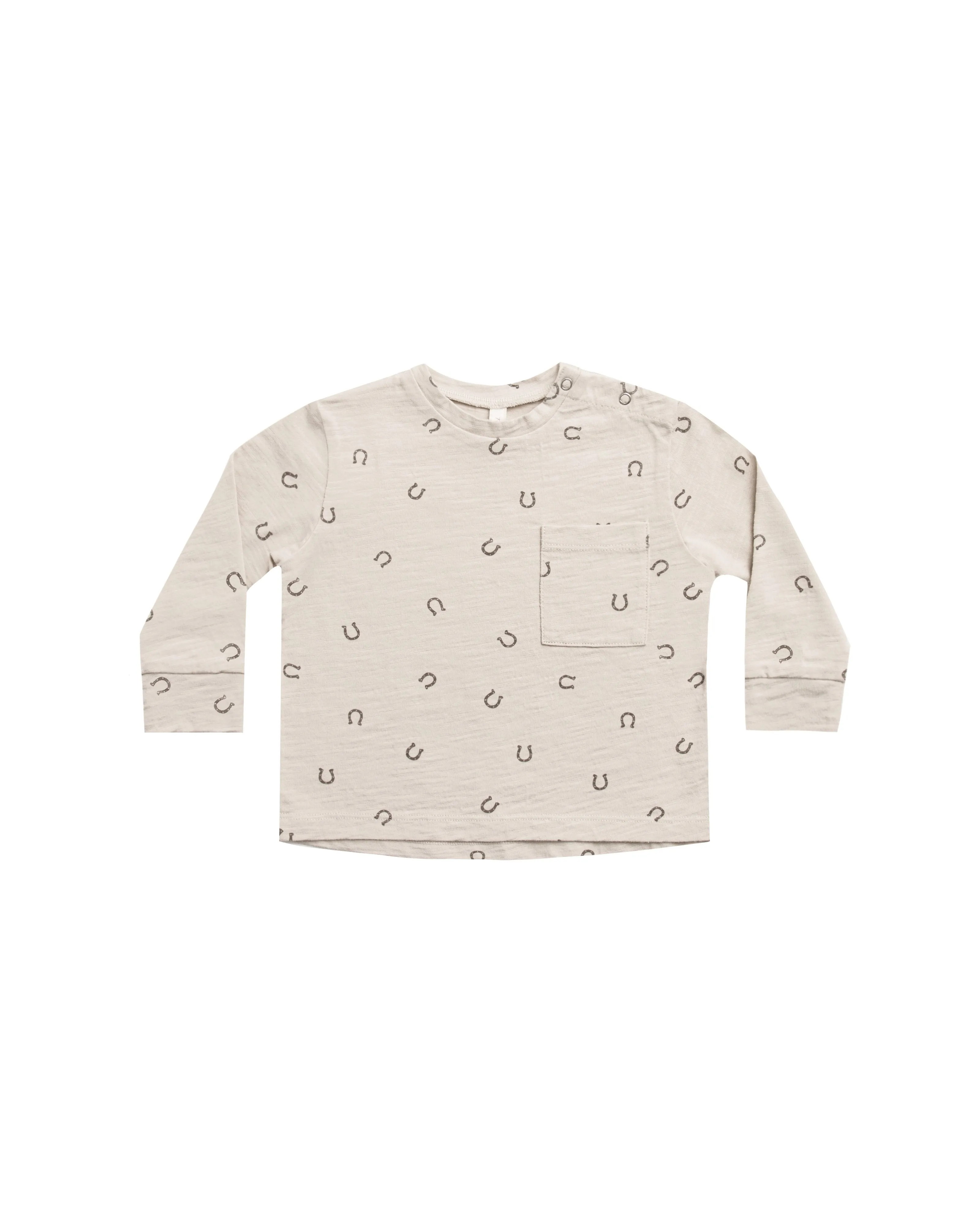 Rylee   Cru Longsleeve Skater Tee - Horseshoes | Stone