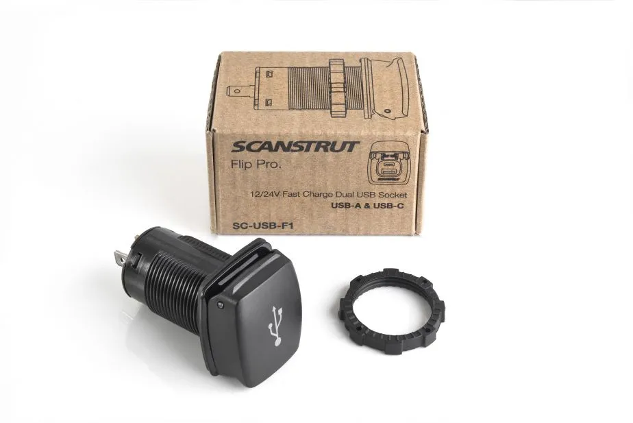 Scanstrut – Flip Pro – Dual USB Socket – (SC-USB-F1 ) and Bracket