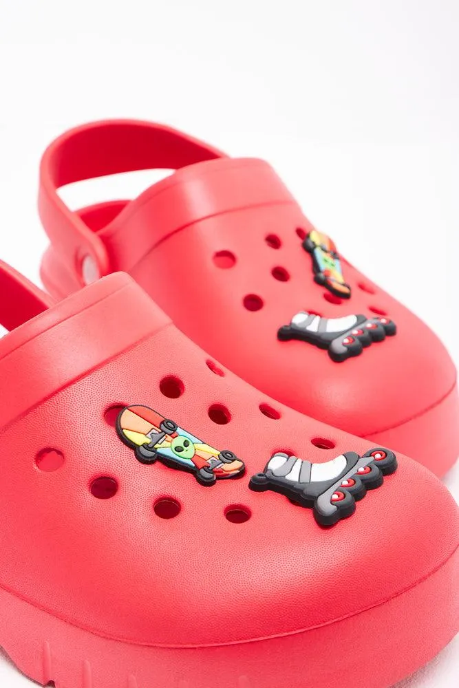 Skate Light Up Clog Red