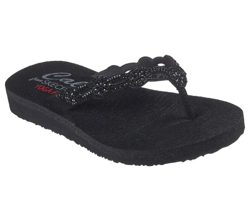 Skechers Womens Meditation Floral Candy Black on Black