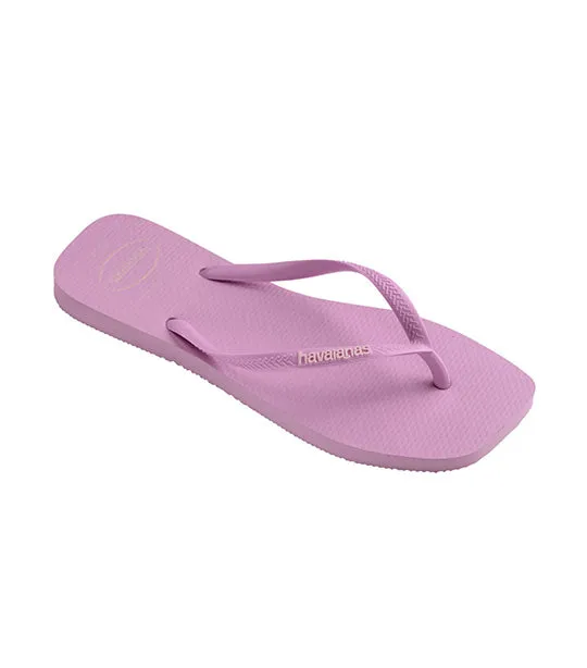 Slim Square Logo Pop Up Flip Flops Fresh Lavender