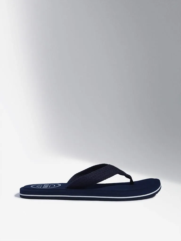 SOLEPLAY Navy Braided Flip-Flops