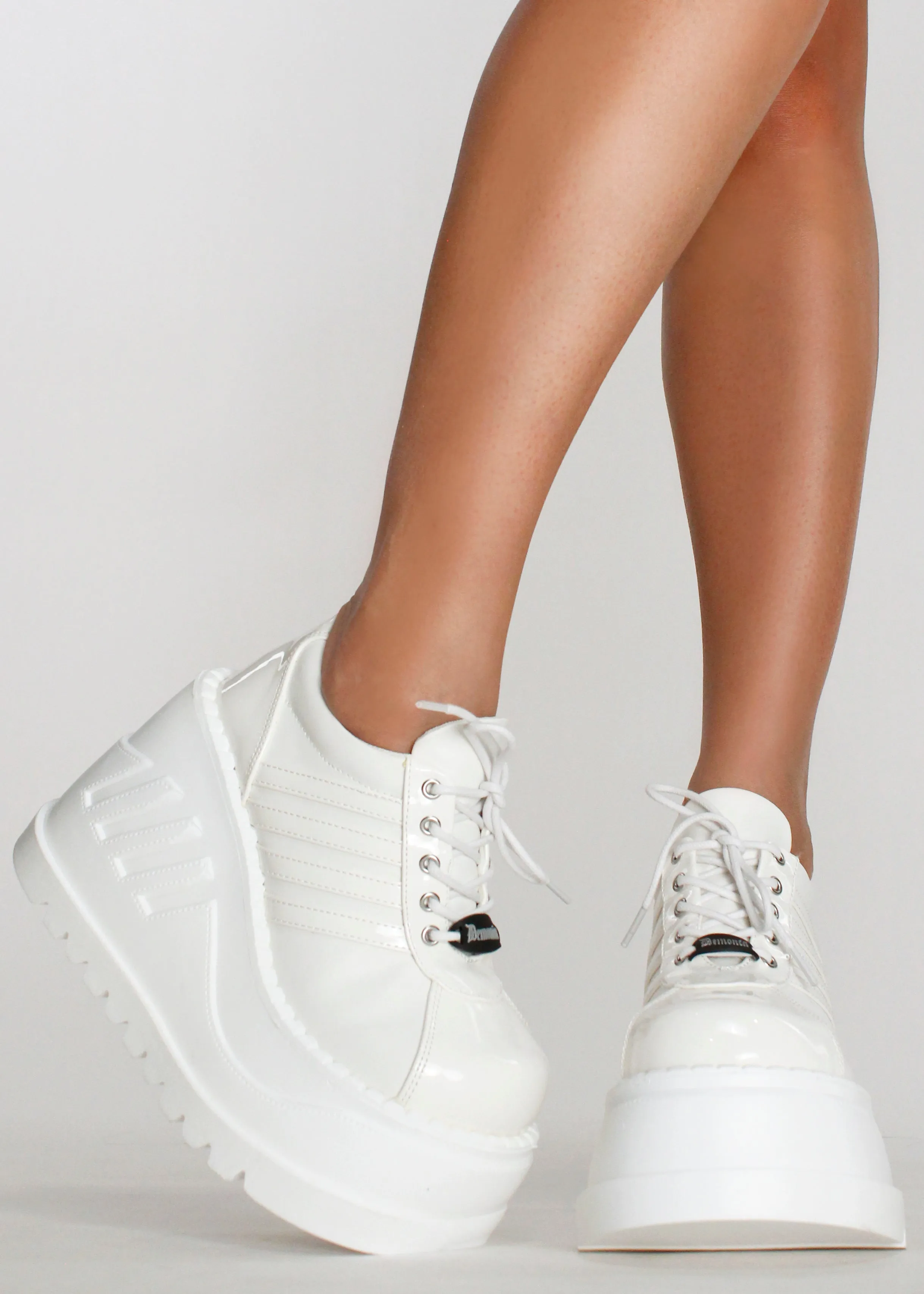 STOMP 08 White Platform Sneakers