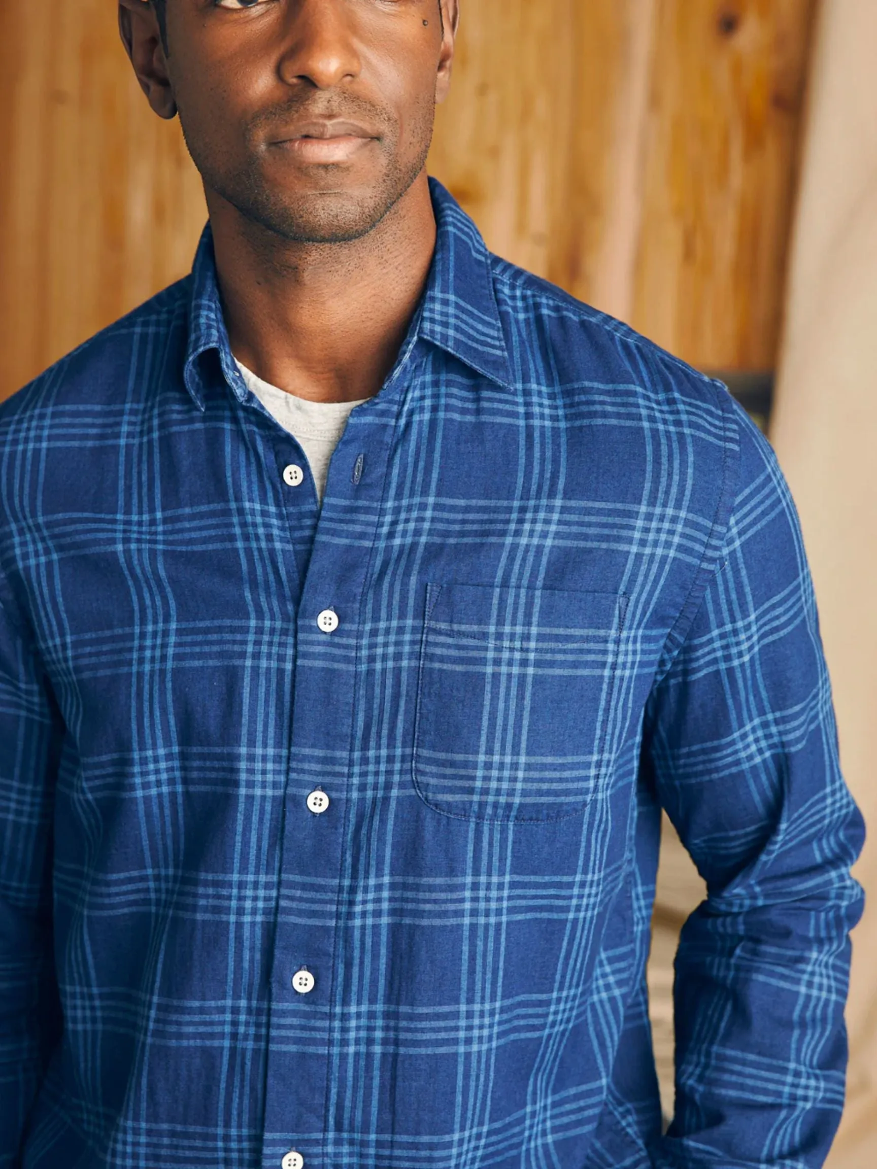 Sunwashed Chambray Shirt | Navy Night Windowpane