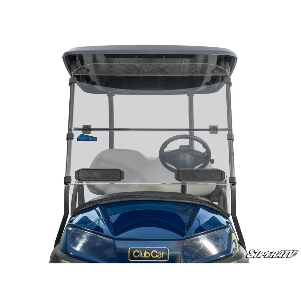 SuperATV Corsa Blue Club Car Tempo Vented Flip Down Windshield