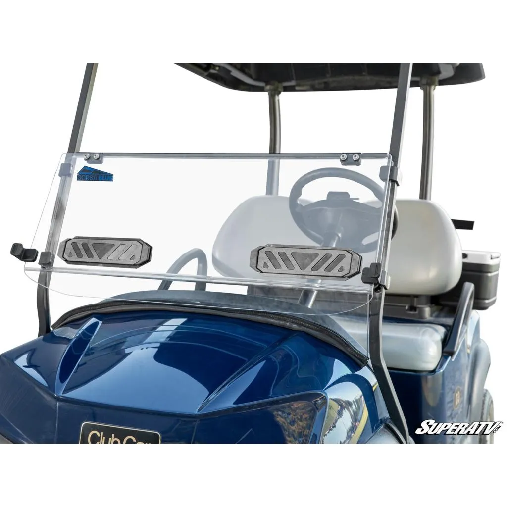 SuperATV Corsa Blue Club Car Tempo Vented Flip Down Windshield