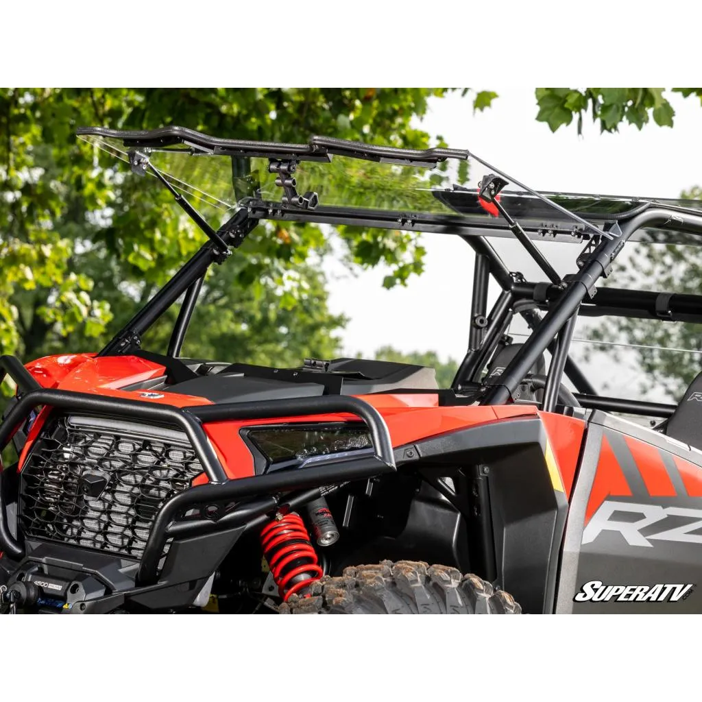 SuperATV Polaris RZR XP Scratch-Resistant Flip Windshield