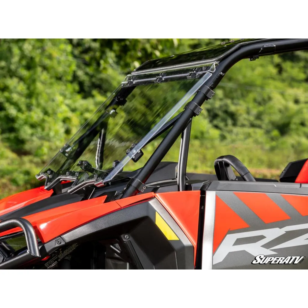 SuperATV Polaris RZR XP Scratch-Resistant Flip Windshield