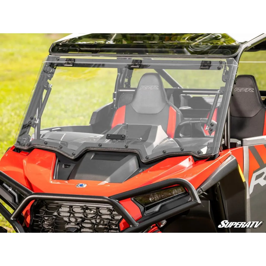 SuperATV Polaris RZR XP Scratch-Resistant Flip Windshield