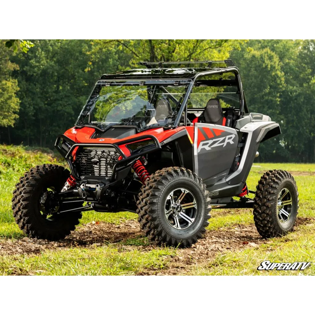 SuperATV Polaris RZR XP Scratch-Resistant Flip Windshield