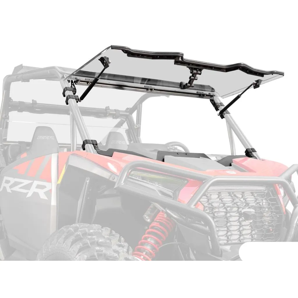 SuperATV Polaris RZR XP Scratch-Resistant Flip Windshield