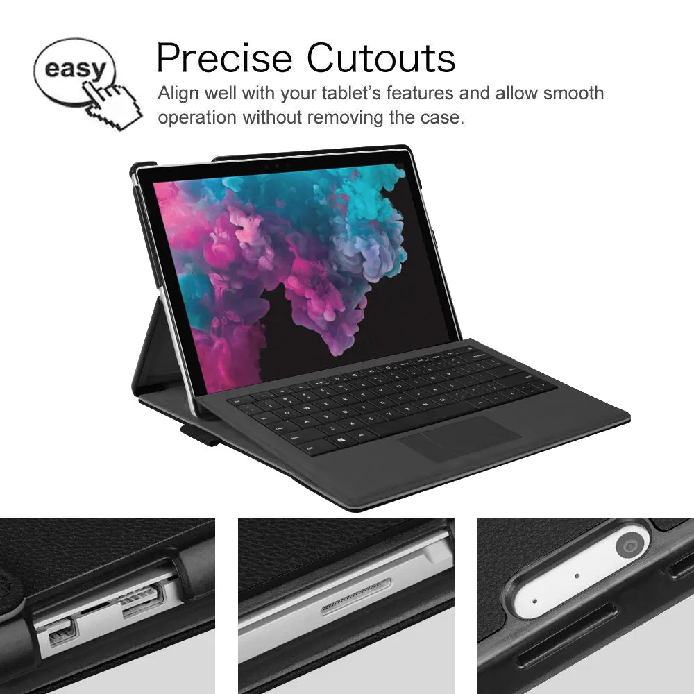 Surface Pro 7 /Pro 7/6/5 Hard Shell Slim Portfolio Cover | Fintie