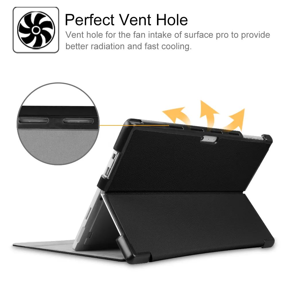 Surface Pro 7 /Pro 7/6/5 Hard Shell Slim Portfolio Cover | Fintie