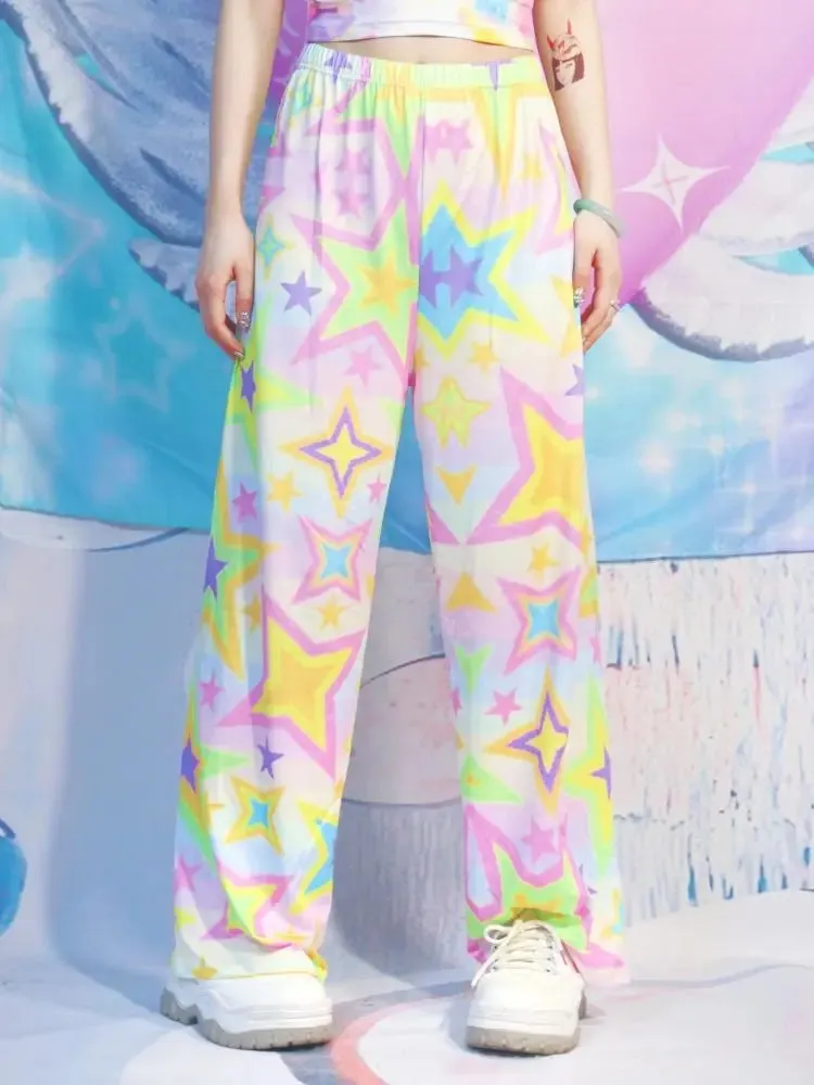 Tie Dye Y2K Star Girl Pants