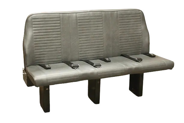 Triple Feather Handi Flip Bus Seat in Gray Vinyl