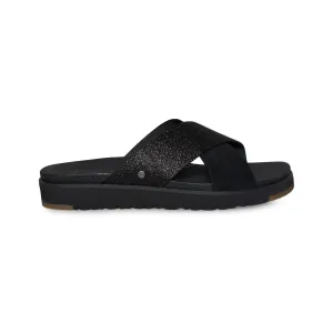 UGG Kari Glitter Black Flip Flops - Women's