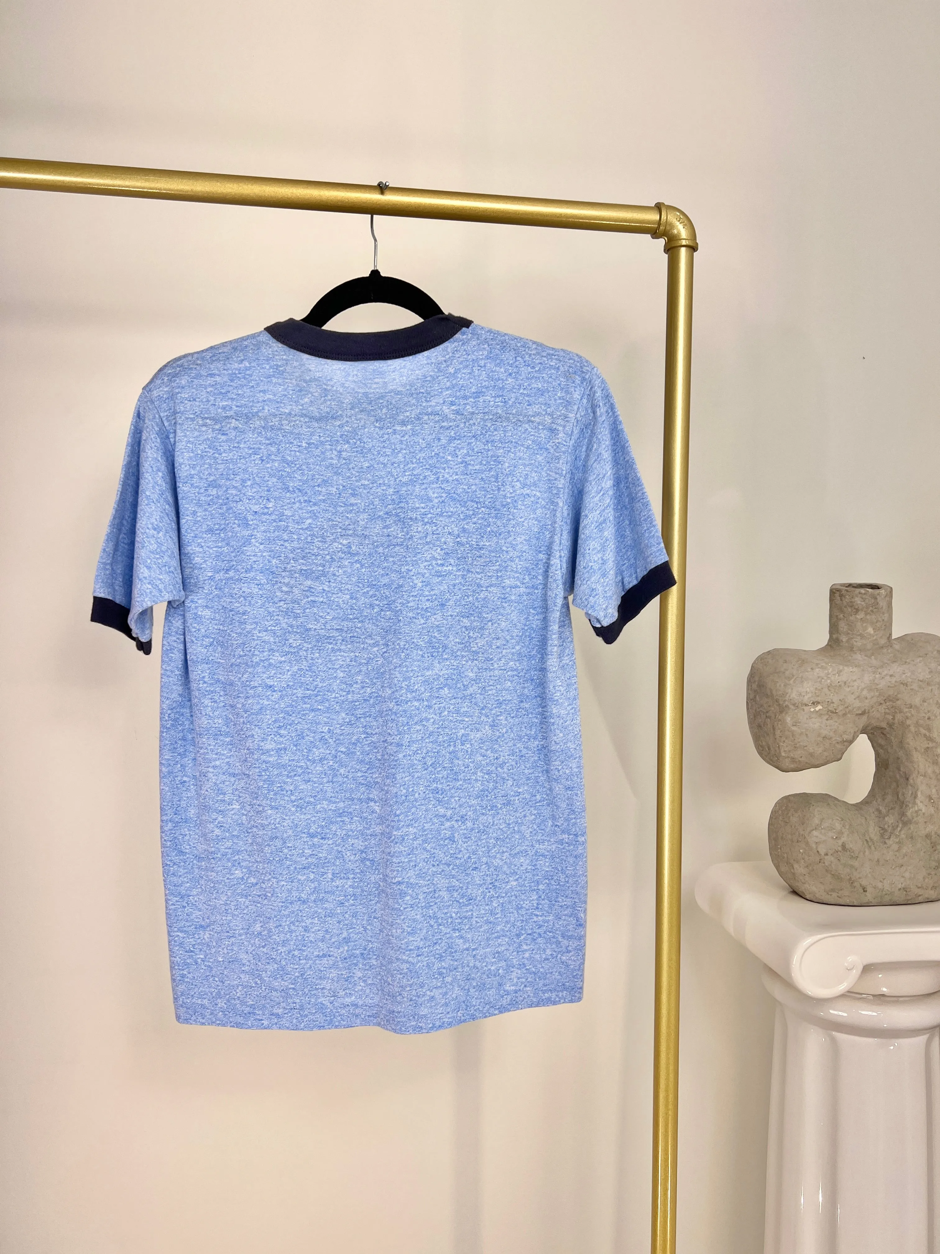 VINTAGE 1982 GRAND TETONS BLUE RINGER TEE