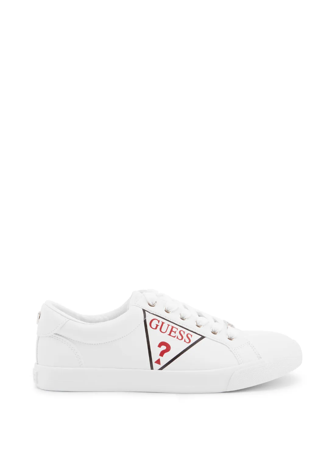 White Cast Low Top Logo Sneakers