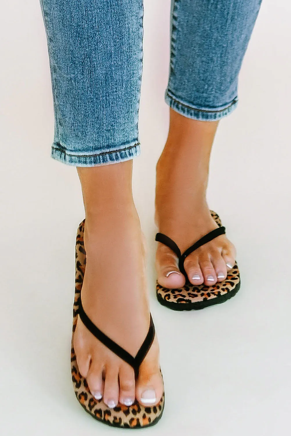 Women's Animal Print Flip Flops Non-slip Leopard Summer Sandals