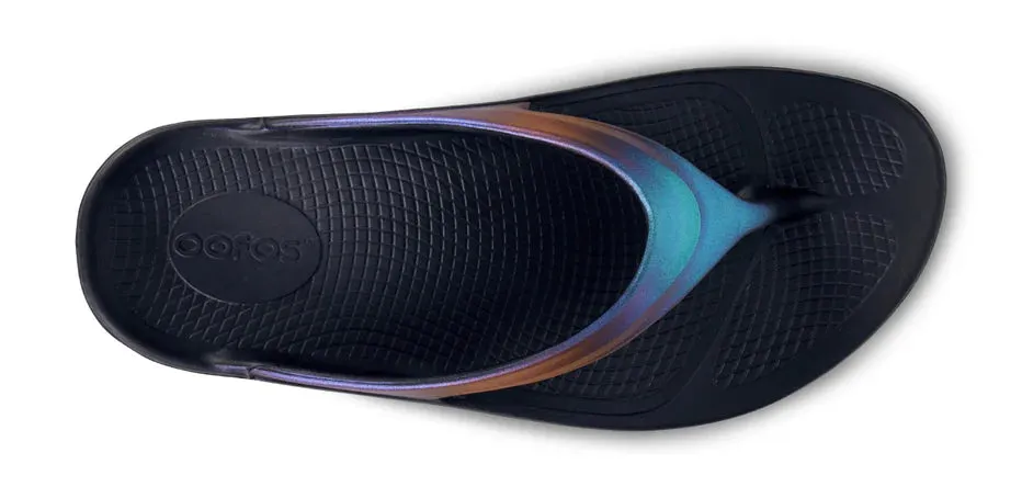 WOMEN'S OOFOS OOLALA LUXE SANDAL | MIDNIGHT SPECTRE