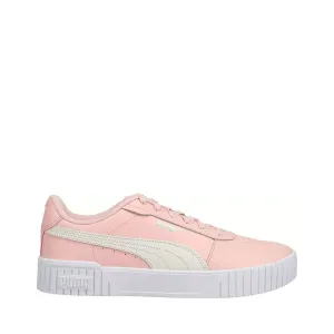 Women's Shoe PUMA CARINA 2.0 Leather Lace Up Sneakers 38584911 ROSE / WHITE